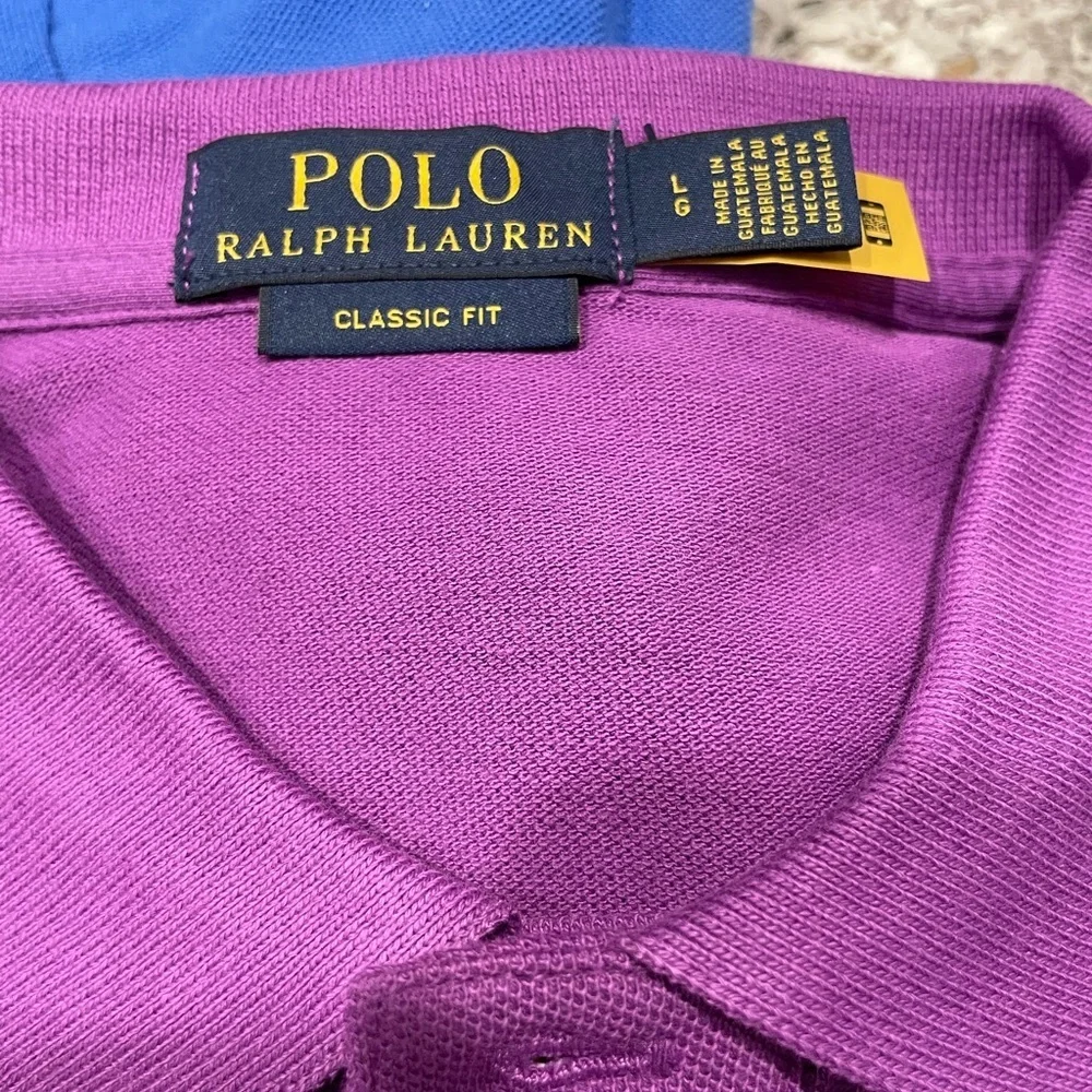 Ralph Lauren Classic Fit Polo in Purple and blue -2 size youth medium